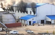 В Кыргызстане горел золотой рудник (видео)