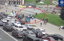 З'явилося моторошне відео моменту масштабної ДТП на Майдані Незалежності в Києві