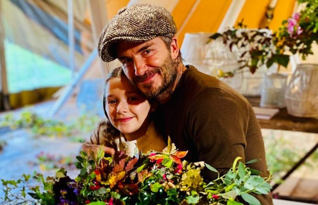 "Почему он целует ее в губы?": Дэвид Бэкхем напугал фанатов фото с 9-летней дочерью