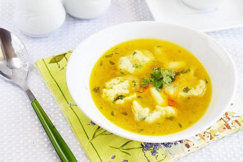Суп с галушками, пошаговый рецепт на ккал, фото, ингредиенты - Черешенка