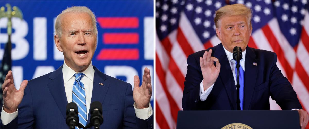Джо Байден і Дональд Трамп провели перші теледебати перед виборами президента США / фото REUTERS Джо Байден і Дональд Трамп провели перші теледебати перед виборами президента США / фото REUTERS