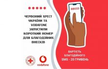 Червоний Хрест України та Vodafone Україна запустили короткий номер для благодійних внесків на протидію COVID-19