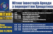 30 листопада інвестори "Аркади": ЖК "Еврика", "Патріотика" та "Патріотика на озерах" вийдуть на мітинг з перекриттям Хрещатика