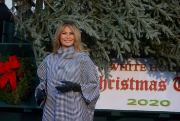 Melania Trump accepts delivery of Christmas Tree to White House