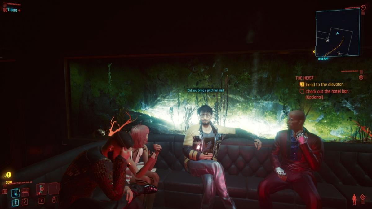 Кодзима в Cyberpunk 2077 / фото gameinformer.com Кодзима в Cyberpunk 2077 / фото gameinformer.com