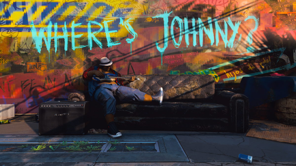 Граффити "Где Джонни?" / фото CD Projekt RED