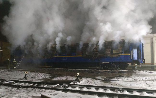 Під Полтавою сталася пожежа у вагоні / фото pl.dsns.gov.ua Під Полтавою сталася пожежа у вагоні / фото pl.dsns.gov.ua