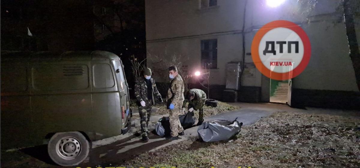 According to one version, the bodies were found in the apartment and, according to the other, in the basement of a residential building / photo dtp.kiev.ua