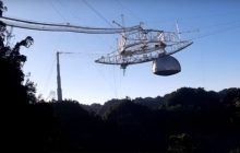 Появилась запись момента обрушения легендарного 900-тонного телескопа "Аресибо" (видео)