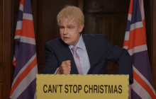 Робби Уильямс появился в образе Бориса Джонсона в клипе на песню Can’t Stop Christmas