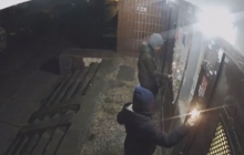 В Киеве подростки с собакой подожгли доску объявлений и домофон: инцидент попал на видео