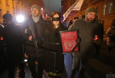 "Funeral of Justice" rally outside President's Office on Sheremet case anniversary