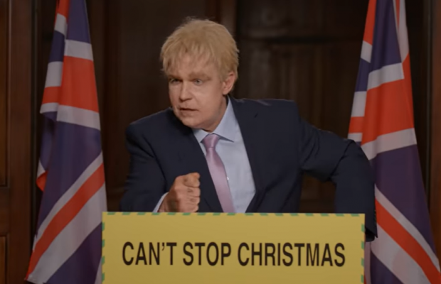 Роббі Вільямс з'явився в образі Бориса Джонсона в кліпі на пісню Can't Stop Christmas