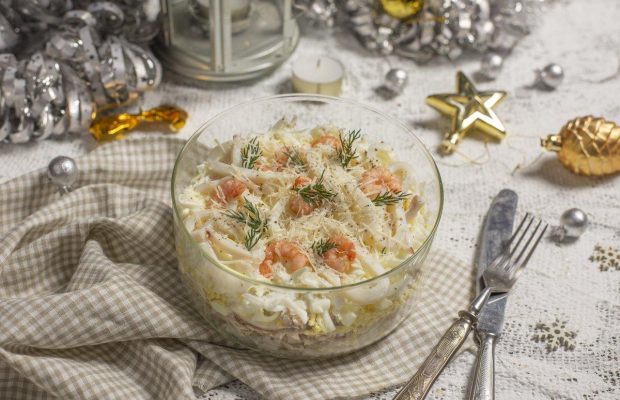 Праздничный салат с кальмарами: рецепты блюда с изысканным вкусом
