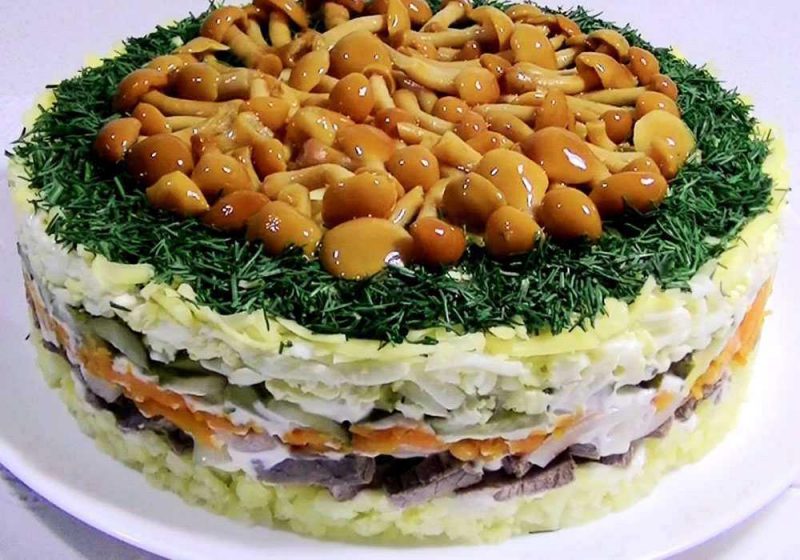 Праздничный салат «грибная поляна» - пошаговый рецепт с фото на Готовим дома
