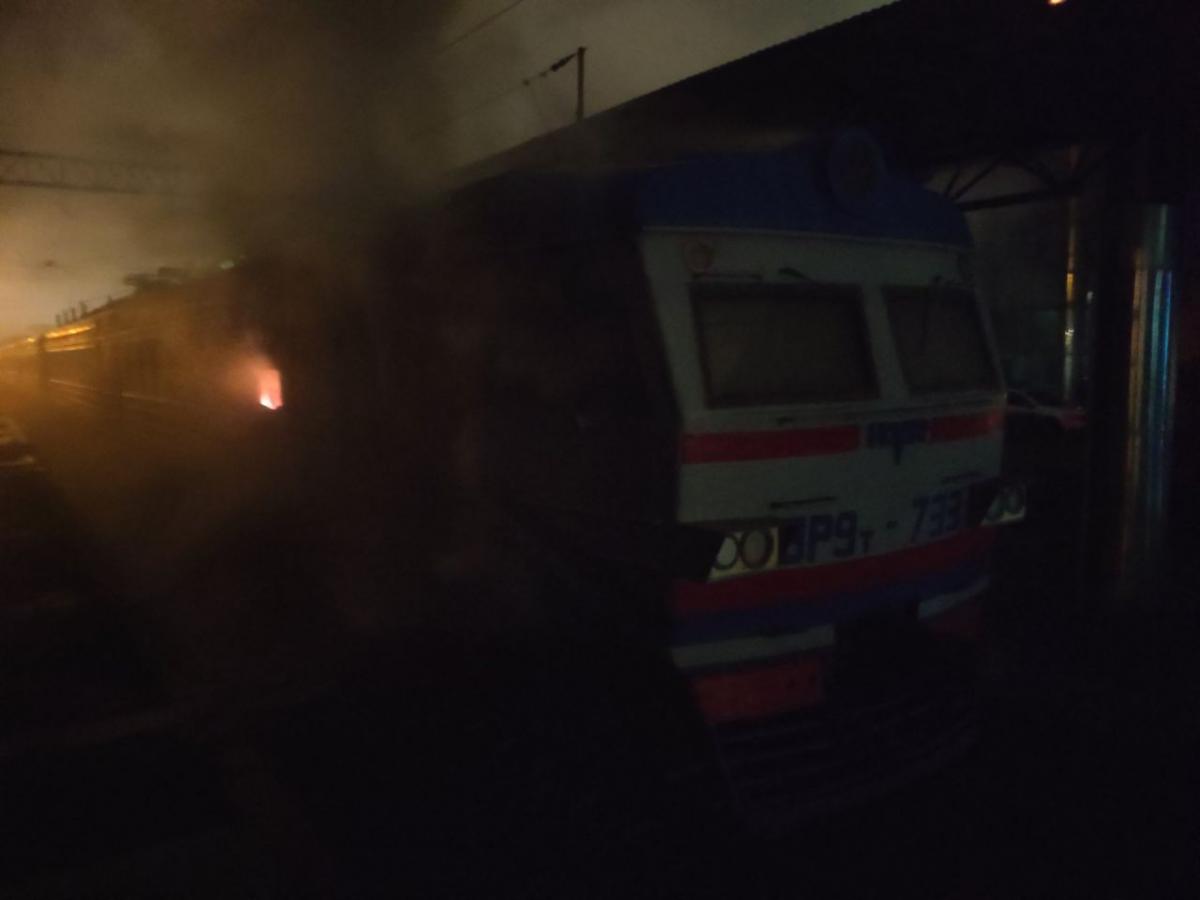 В Одесі загорілася електричка / фото od.dsns.gov.ua В Одесі загорілася електричка / фото od.dsns.gov.ua