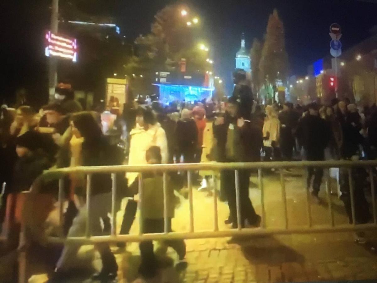 Центр Киева вечером 2 января / скриншот