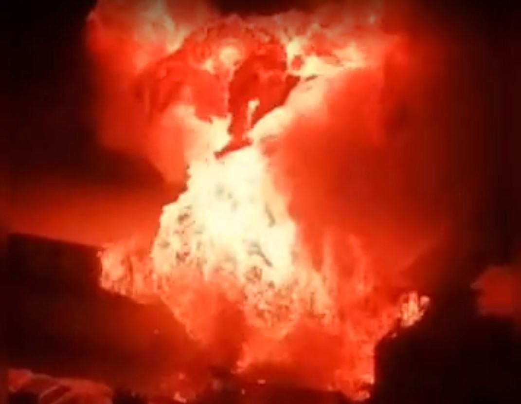 Вибух стався через розгерметизацію газового балона / скріншот з відео Вибух стався через розгерметизацію газового балона / скріншот з відео