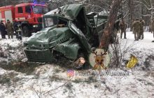 Thirteen servicemen injured in road accident with military truck in Lviv region (Photo, video)