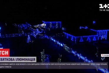 Ілюмінація в селі: в Чернівецькій області люди прикрасили свої оселі кілометрами гірлянд