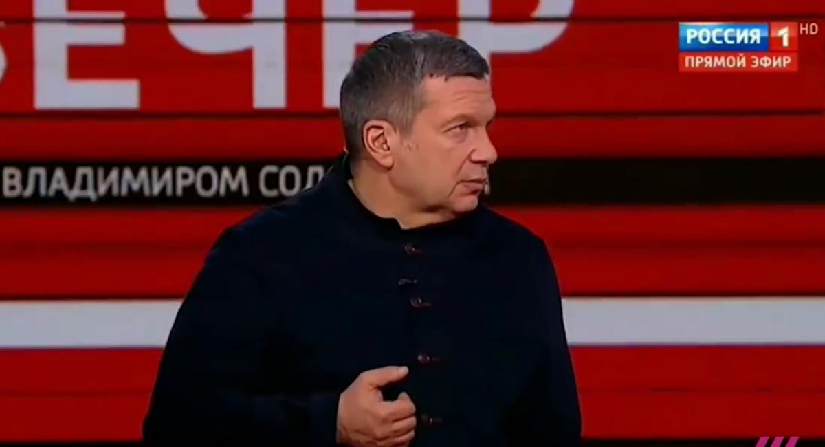 Соловйов хвалить Гітлера на каналі "Росія 1" / скріншот Соловйов хвалить Гітлера на каналі "Росія 1" / скріншот