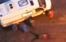 Россиянин выпал из окна 17-го этажа и упал на коляску с ребенком (фото 18+)