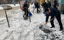 Львовяне вышли на общегородскую уборку улиц от снега (фото, видео)