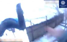 На Полтавщине копы словили за ногу мужчину, прыгнувшего с седьмого этажа (видео)