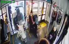В Москве курьер сел в трамвай, прихватив мопед (видео)