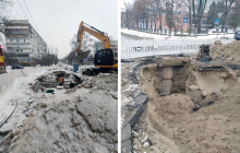 В Киеве два десятка домов и элитный фитнес-клуб остались без воды из-за аварии водопровода