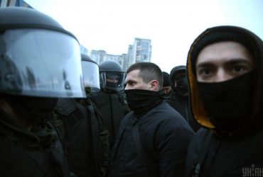 Conflict between National Corps NGO, pro-Russian MP's "titushkas", or hired thugs
