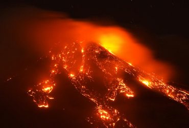 Ethna eruption in Italy