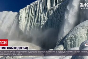 Новини світу: Ніагарський водоспад замерз, на фоні велетенських бурульок фотографуються туристи
