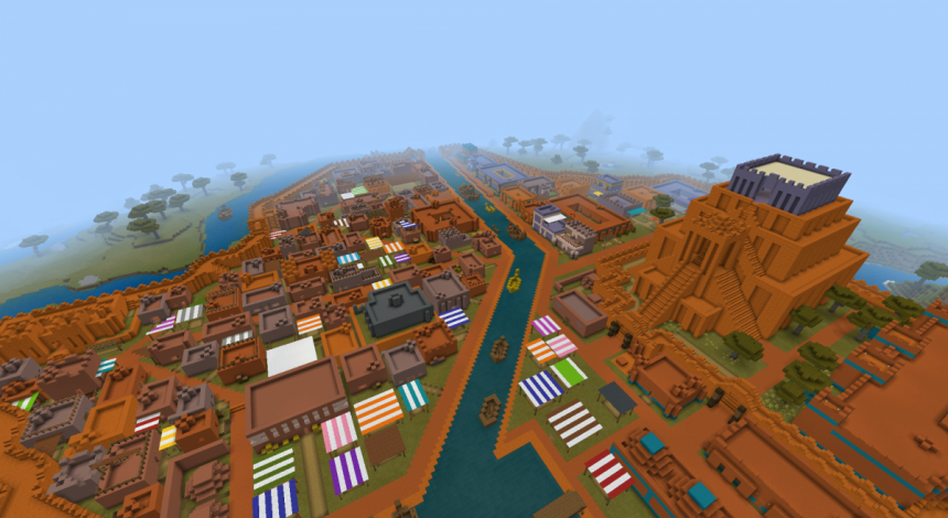Зиккурат и лавки торговцев: в Minecraft построили город древней Месопотамии (видео)