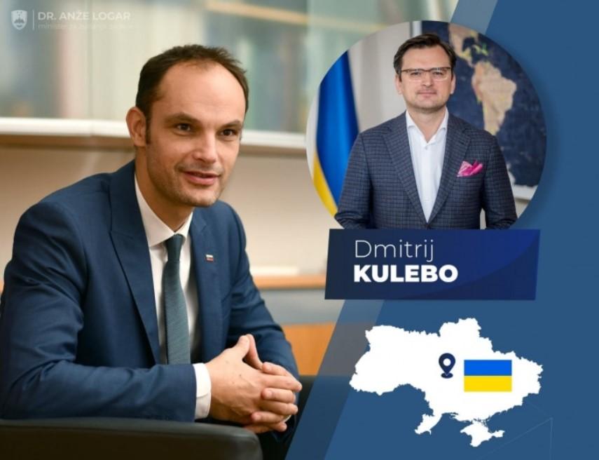 Анже Логарпомилився з прізвищем міністра закордонних справ України Кулеби / Facebook Анже Логарпомилився з прізвищем міністра закордонних справ України Кулеби / Facebook