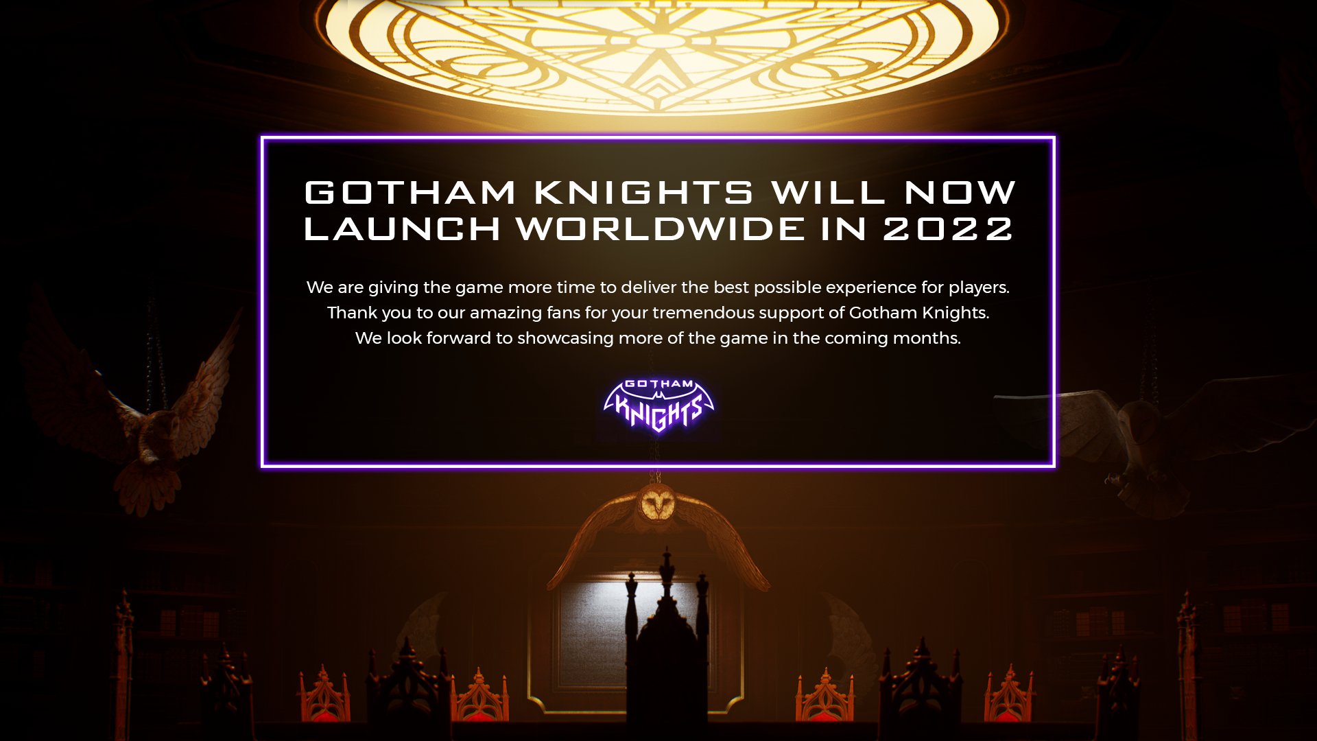 Разработчикам нужно больше времени, чтобы доделать проект / фото twitter.com/GothamKnights