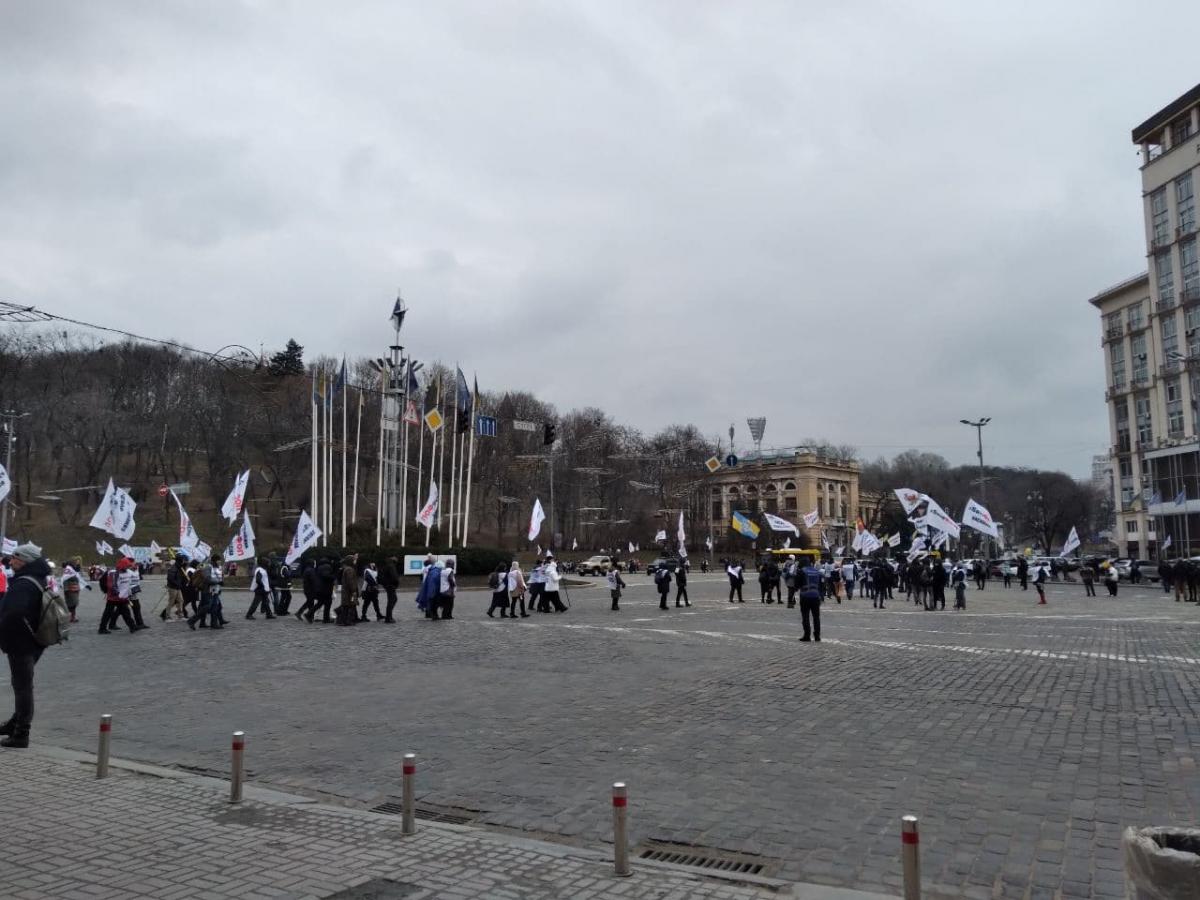 В столице участники акции #SaveФОП перекрыли движение по Европейской площади / УНИАН / Катерина Шварц