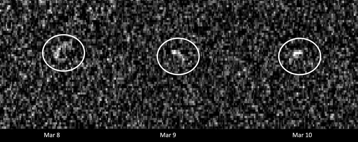 В начале марта Апофис пролетел в 17 млн км от Земли / фото NASA/JPL-Caltech and NSF/AUI/GBO