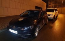 "Crimea referendum": Russian diplomats' cars "decorated" with Ukraine trident (Photo)