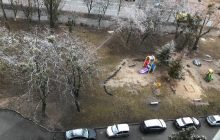 В Киеве резко ухудшилась погода и начался снегопад (фоторепортаж)