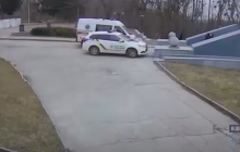 Камера видеонаблюдения засняла попытку самоубийства в Житомире