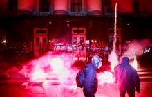 President's Office building in Kyiv vandalized during rally in support of jailed activist (Photo)