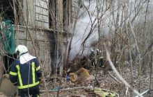 В центре Киева произошел пожар на территории больницы, где лечат пациентов с коронавирусом (фото)