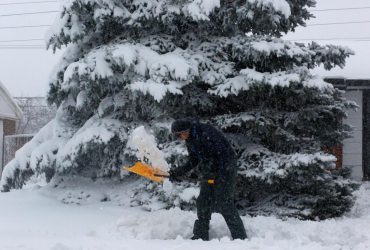 Snow storm in Denver, USA