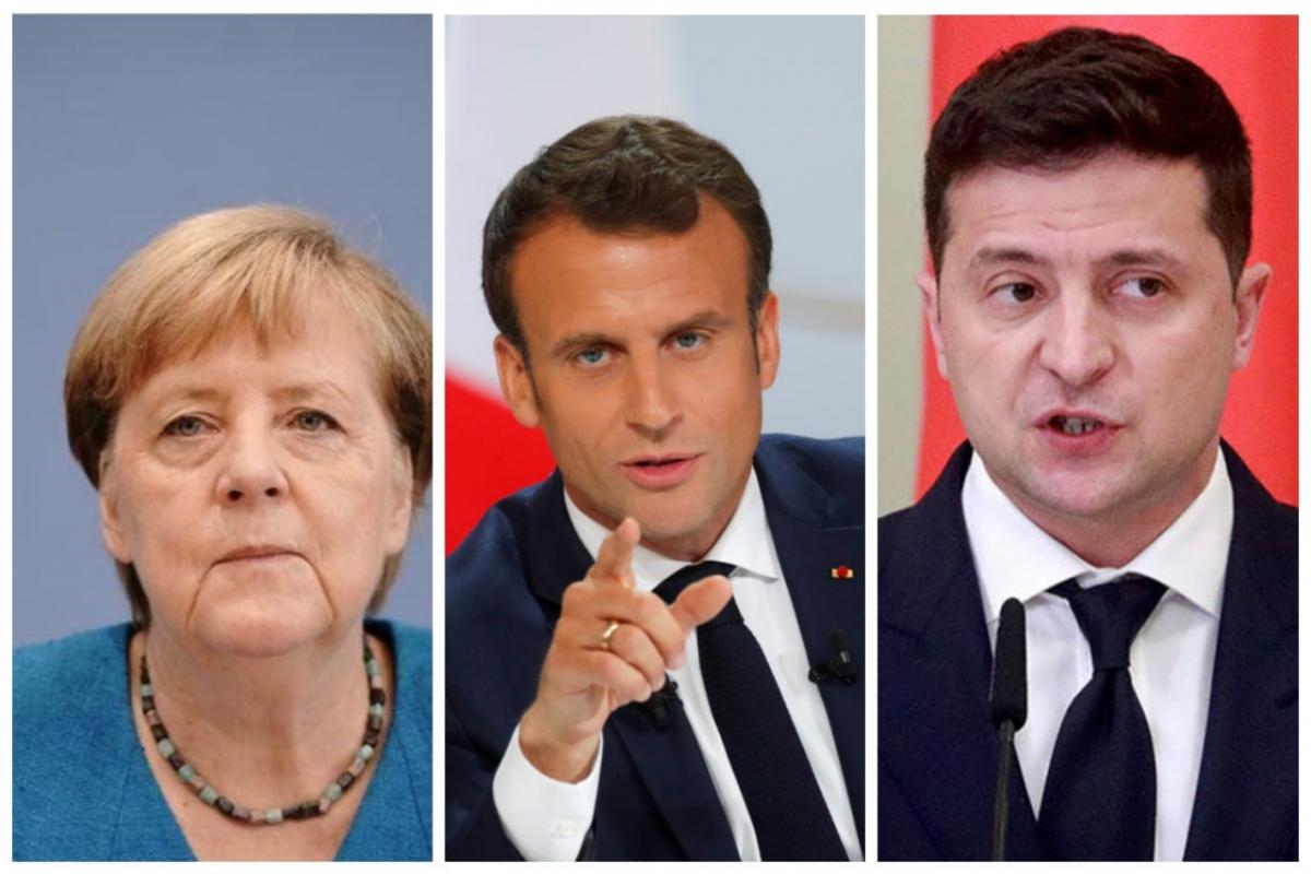 Меркель, Макрон та Зеленський / фото REUTERS