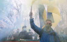Інвестори банку "Аркада" вийшли на мітинг у Києві, пікетували ОП (фоторепортаж)