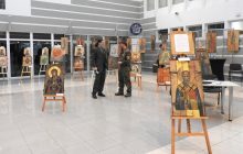 Ukrainian artist couple turns military ammo boxes into Christian icons