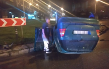 Хотів пива: у Львові п'яний водій жорстко перевернувся - і кинувся тікати (відео)