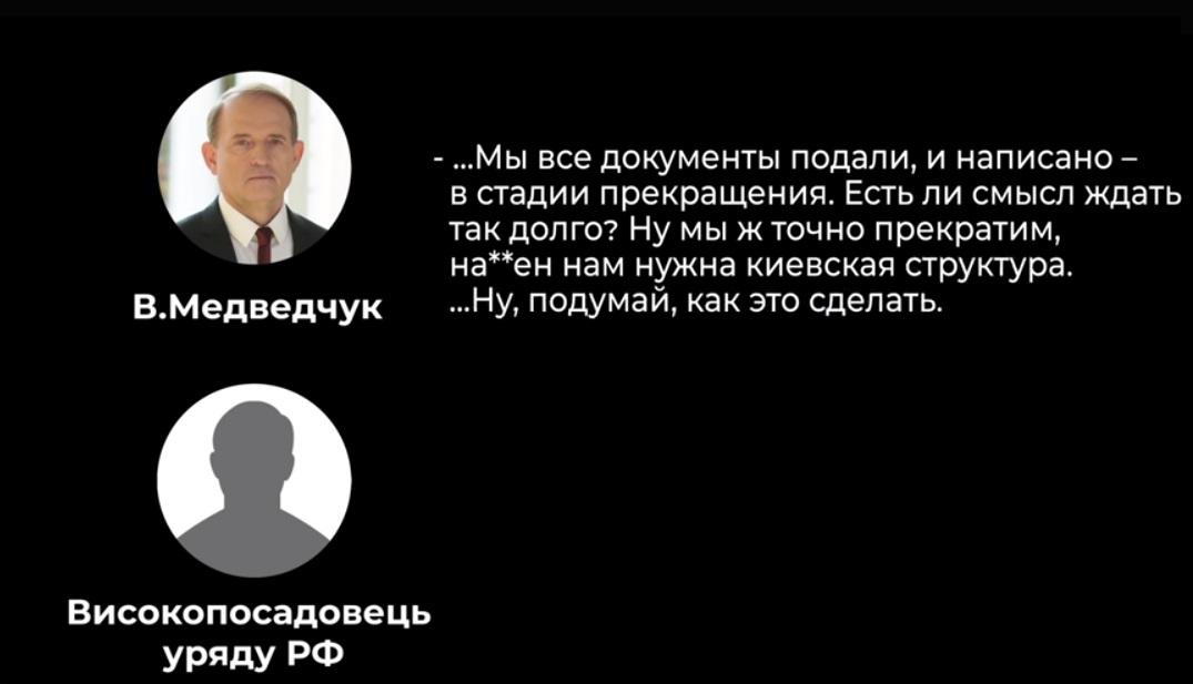 О чем Медведук говорил с российским чиновником / скриншот с видео