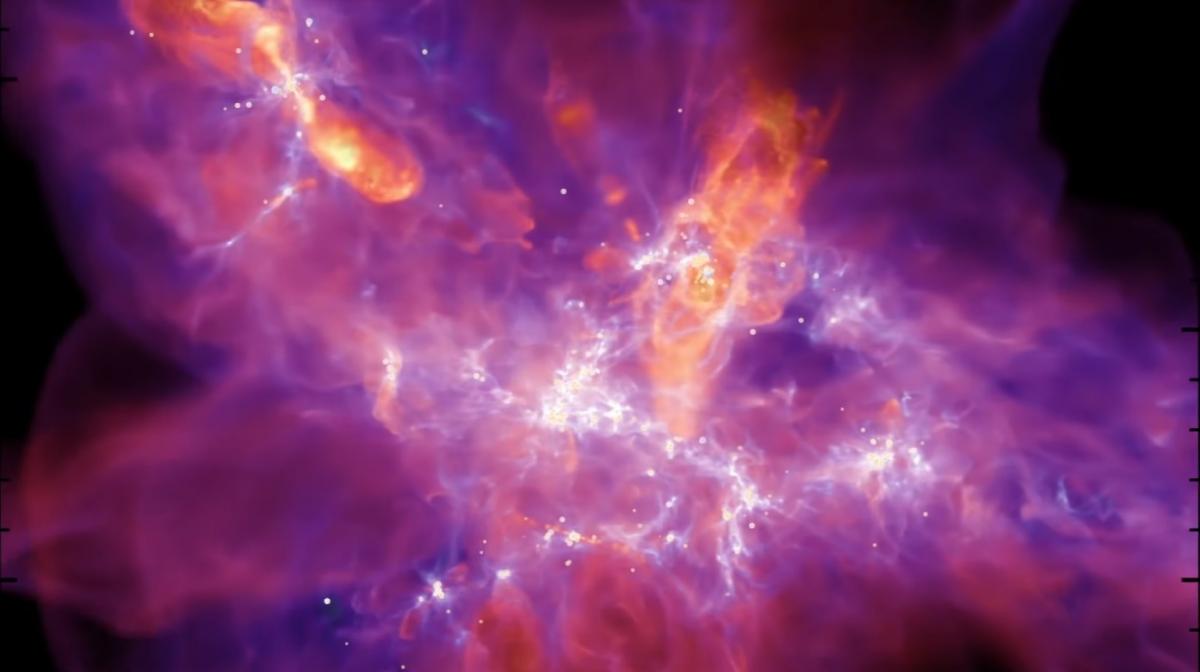 Астрономы создали симуляцию рождения звезды в высоком разрешении / фото Northwestern University/UT Austin0
